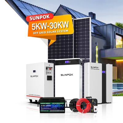 Hybrid Solar System 5KW 10KW 15KW 20KW 50KW Off Grid Solar Power System Complete Kit Solar Energy System for Home