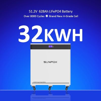 51.2V 628Ah Photovoltaic Solar Energy Storage Household 32kWh Home Energy Storage LiFePO4 Lithium Battery Pack