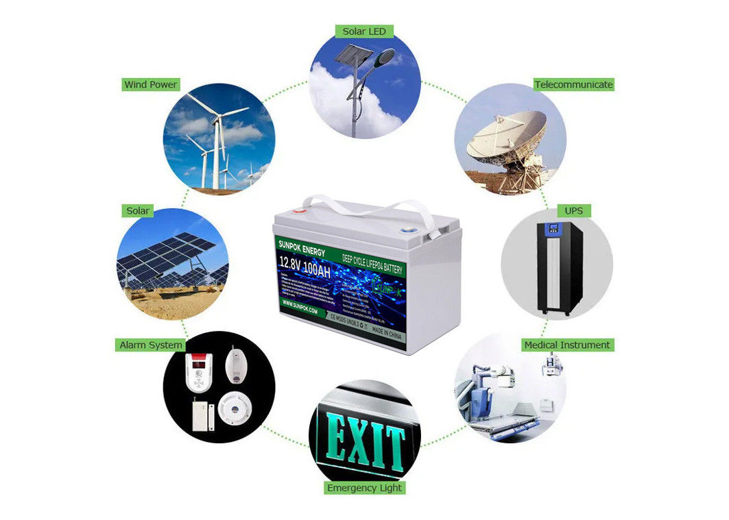 LiFePo4 Agm van Lithiumion deep cycle battery 12v 24V 100ah 200ah Gelbatterijen Met lange levensuur