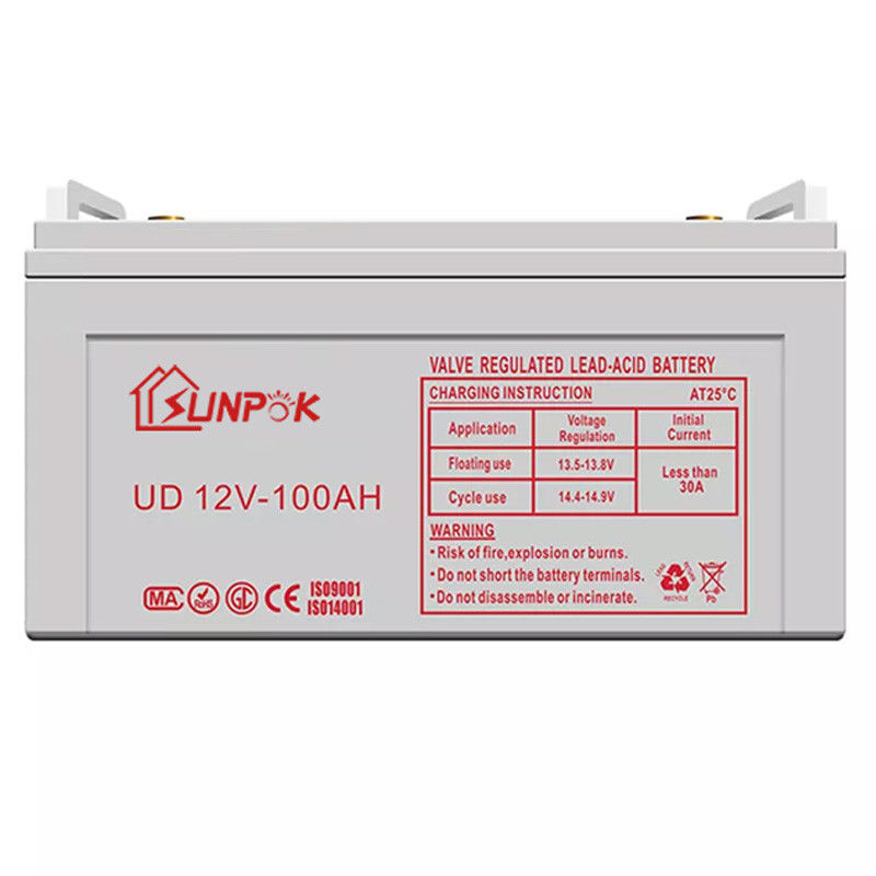 Sunpok 12v gelatineert diepe zonne diepe de cyclusbatterij van de cyclusbatterij 50ah 100ah 120ah 150ah 200ah 300ah