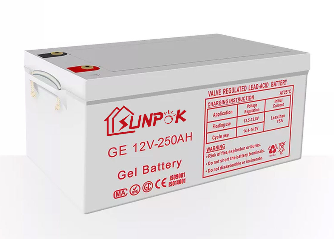 De zonne Diepe van het Lood Zure Batterijen 12v 200ah 250ah van het Cyclusgel Zonneaccu