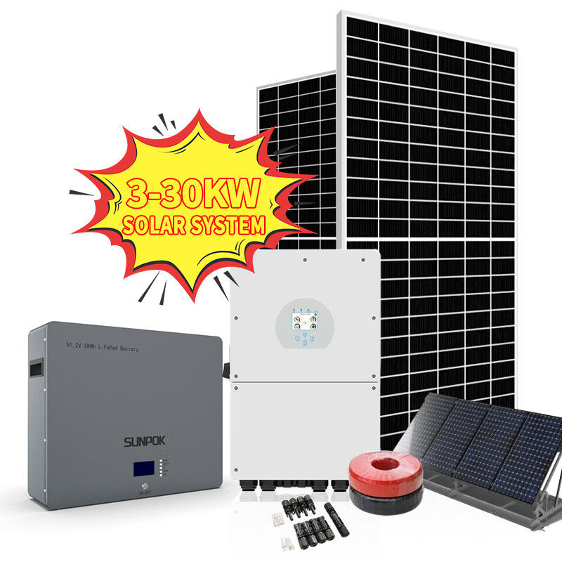 Van van het de Energiesysteem 5kv 3kva 5kw 8kw van de Net Zonnemacht Volledig het Ontwerp Hybride Zonnepaneel