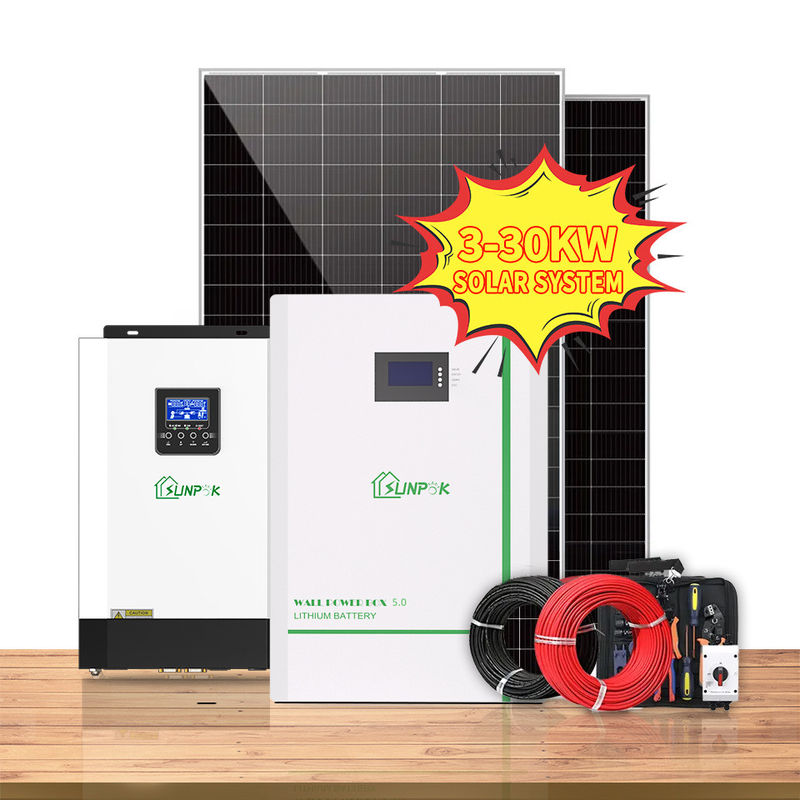 Band van het de Uitrustings7kw 8kw 10kw Net van het Sunpok de Hybride Zonnestelsel op Net Hybride Zonneomschakelaar