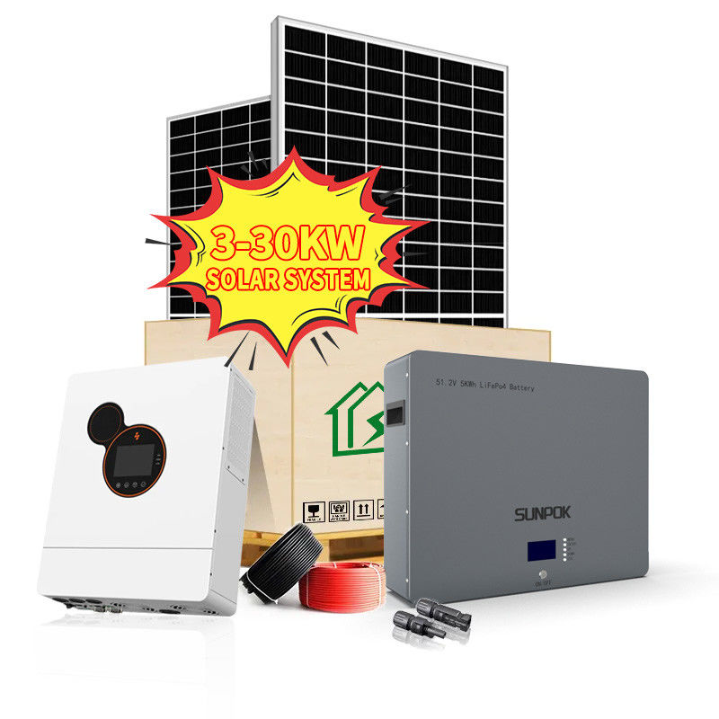 ODM LCD Systeem van de het Zonnepaneelmacht van Kit On Off Grid Hybrid van het Vertonings het Hybride Zonnestelsel