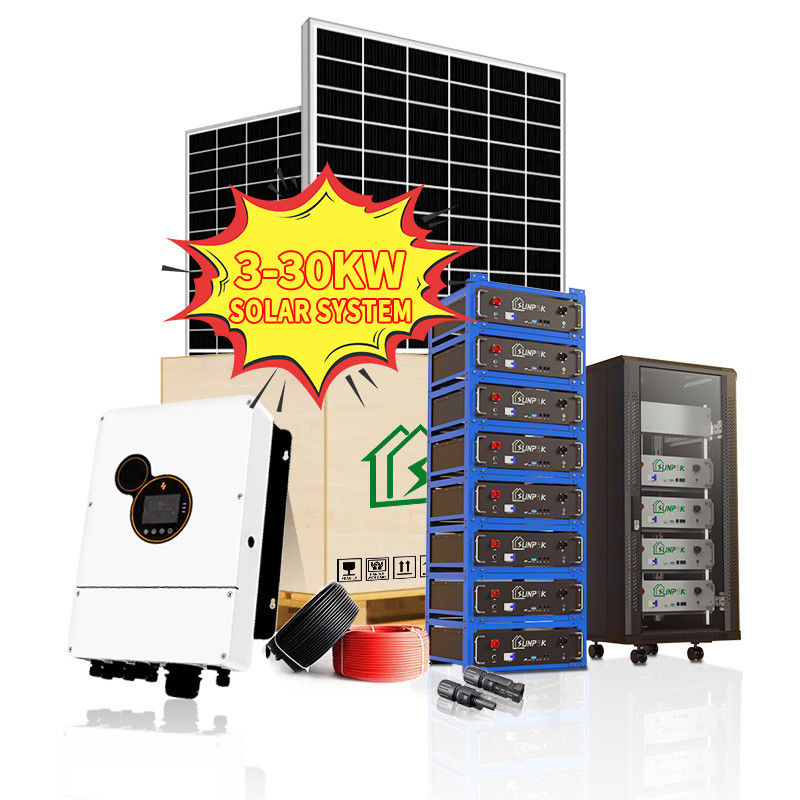 LiFePo4 Hybride Zonnestelseluitrusting 5kw 10kw 20kw van het Systeem Zonneenergieproducten van de Net Zonnemacht