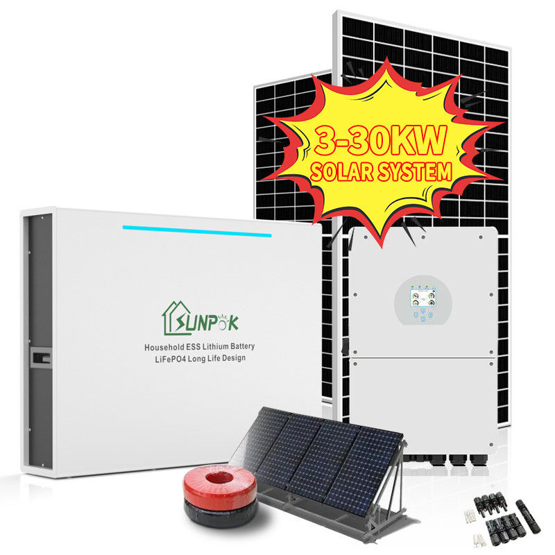 Van Systeem 5Kw 8Kw 10Kw 12Kw van de Net het Hybride Zonnewindenergie van het Elektrische Systeem van het Nethuis