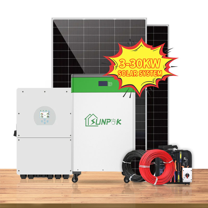 3KW van het het Systeem Volledig Vastgesteld Lithium van de huis Zonne-energie Batterijtype