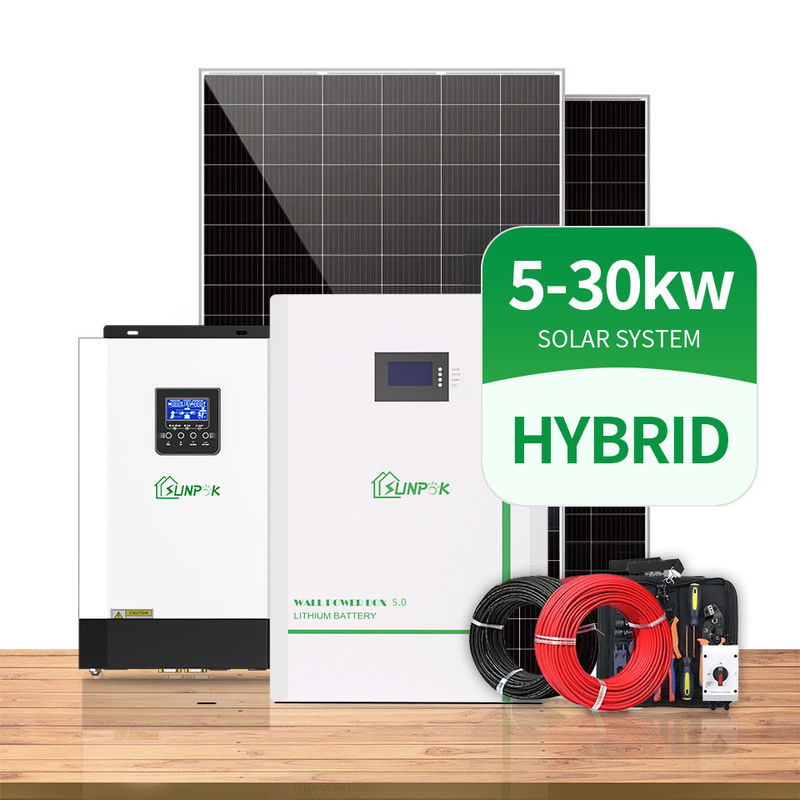 UN38.3 Power Zonne-energiesysteem Volledig zwart zonnepaneel Complete set op off-grid Home 5KW 10KW 12KW 20KW 30KW