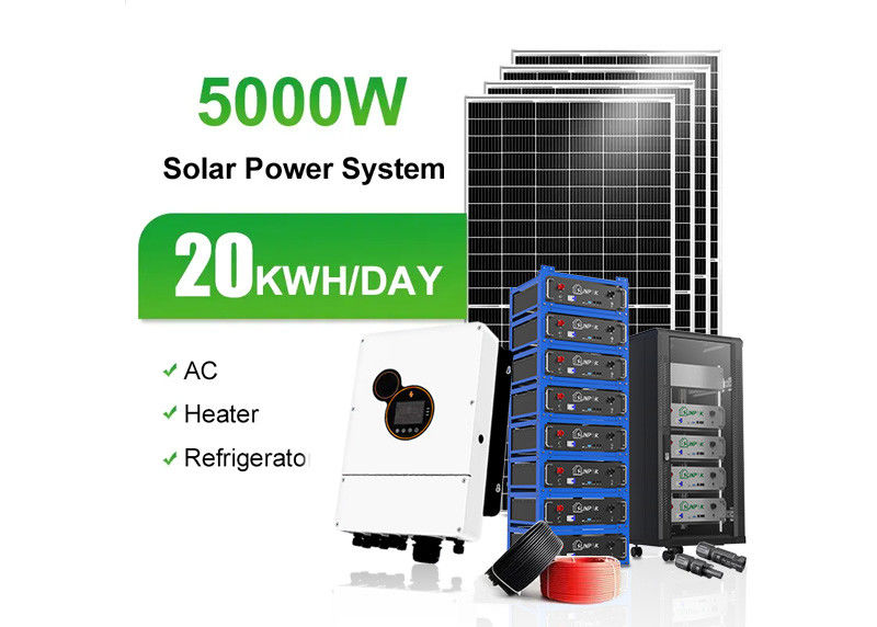 MPPT-controle Dunne film zonnepanelen 48V 200ah 10kwh 20kwh Dakopbouw Zonneplank