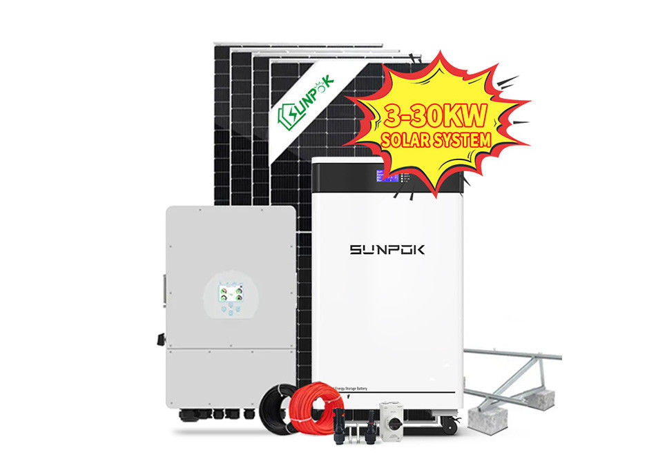 Zonne-energiesystemen buiten het net 5kva zonne-hybride omvormer Lithium-ionbatterij Type