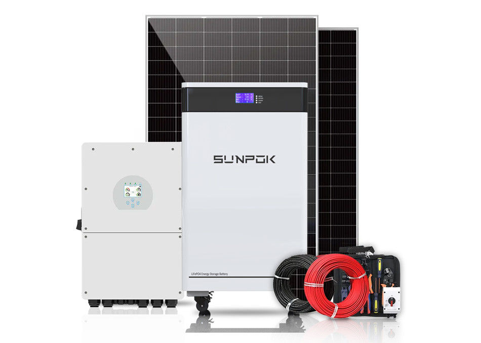230V 3Kw 5Kw 8Kw 10Kw Hybride Zonne-Systeem Kit Voor Huis En Bedrijf