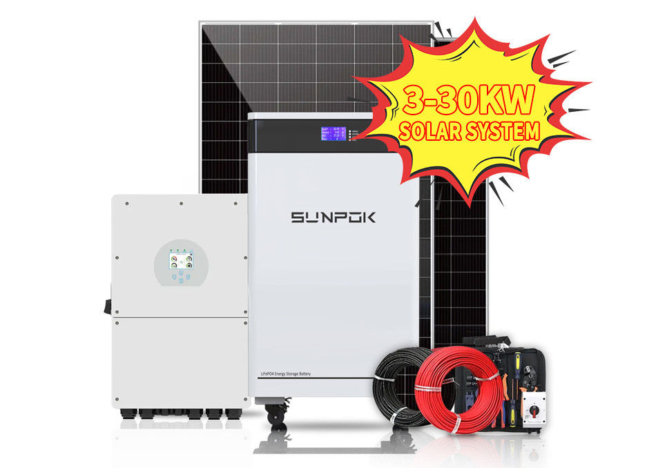 EU VS 50kw Hybride zonne-energiesystemen 10kw 15kw Voor huis 20kw 30kw Industrieel zonne-energiesysteem