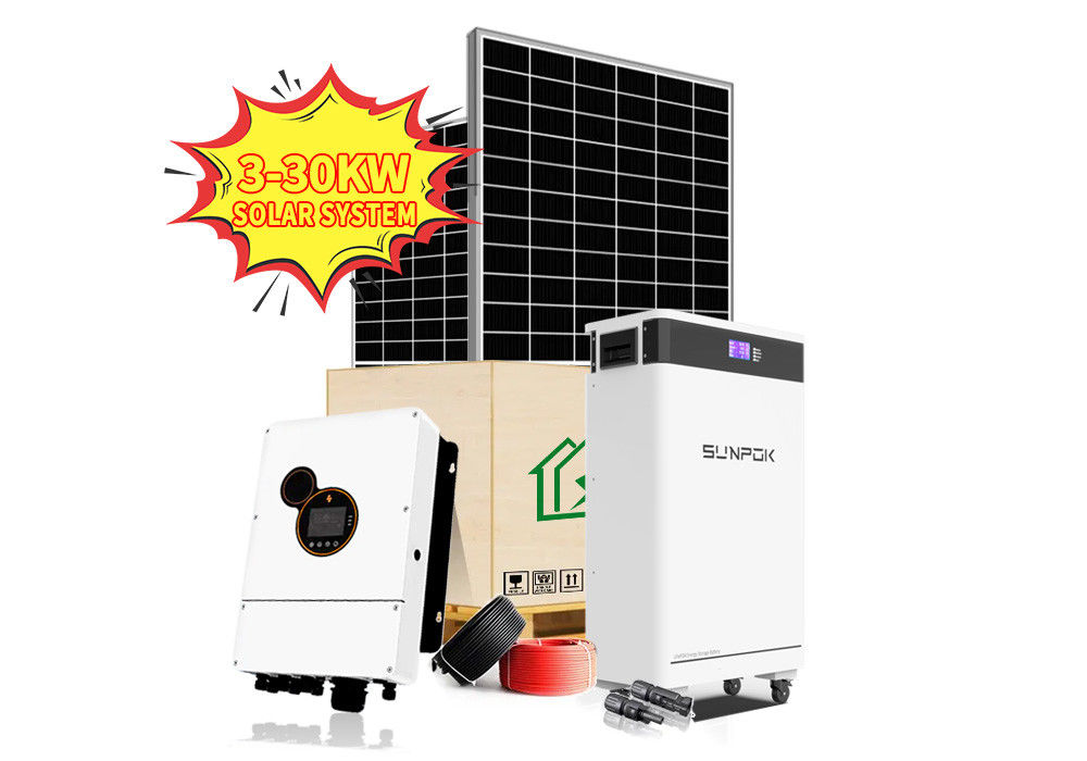 Zonne-energiesysteem 6.2kw Complete 6.2KW 11KW Complete Zonne-Kit Off Grid Zonnepaneelsysteem voor thuis Zonne-energiesysteem