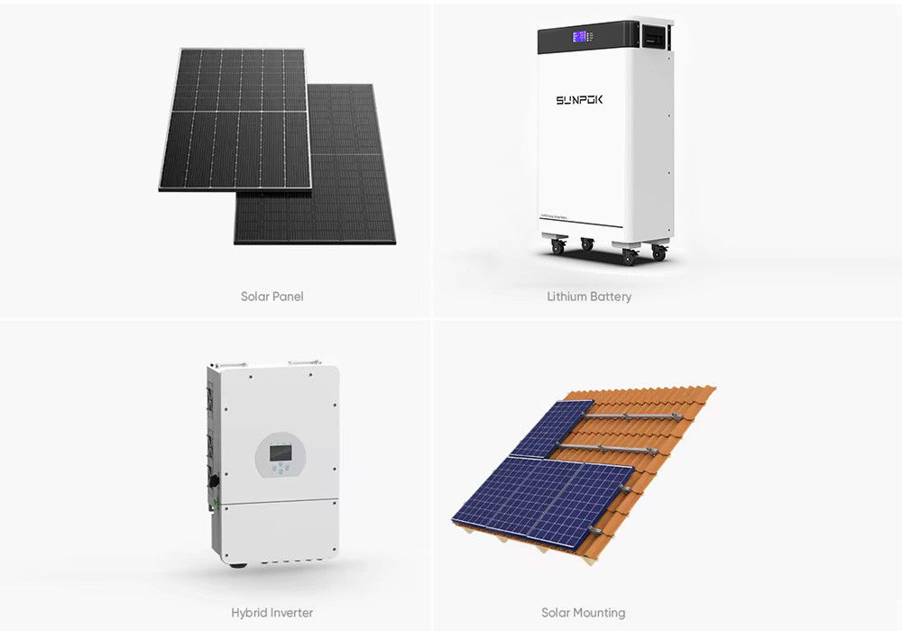 System Hybride Solaire Eolien Zonnepaneel 3KW 5KW 10KW 20KW Zonne-systeem voor thuis