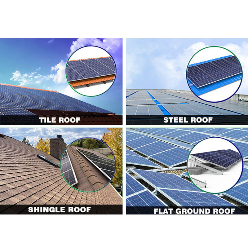 Op- en afnet zonne-energiesysteem 5kw 10kw zonne-energiesysteem thuis zonnepanelen kit