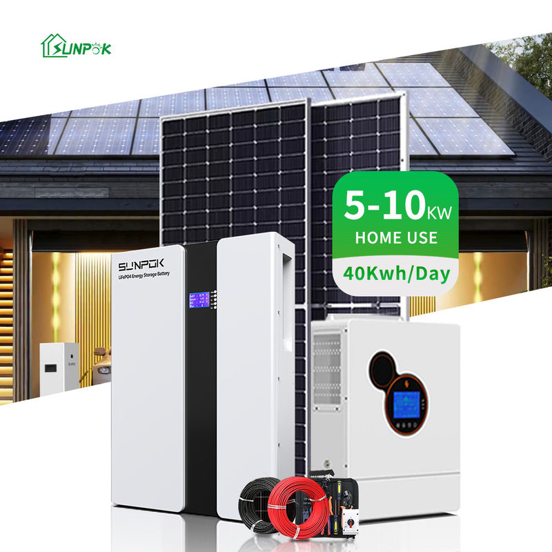 Zonne-energiesystemen 3kw 5kw 10kw 12kw 15kw Hybride off-grid Complete zonnepanelen