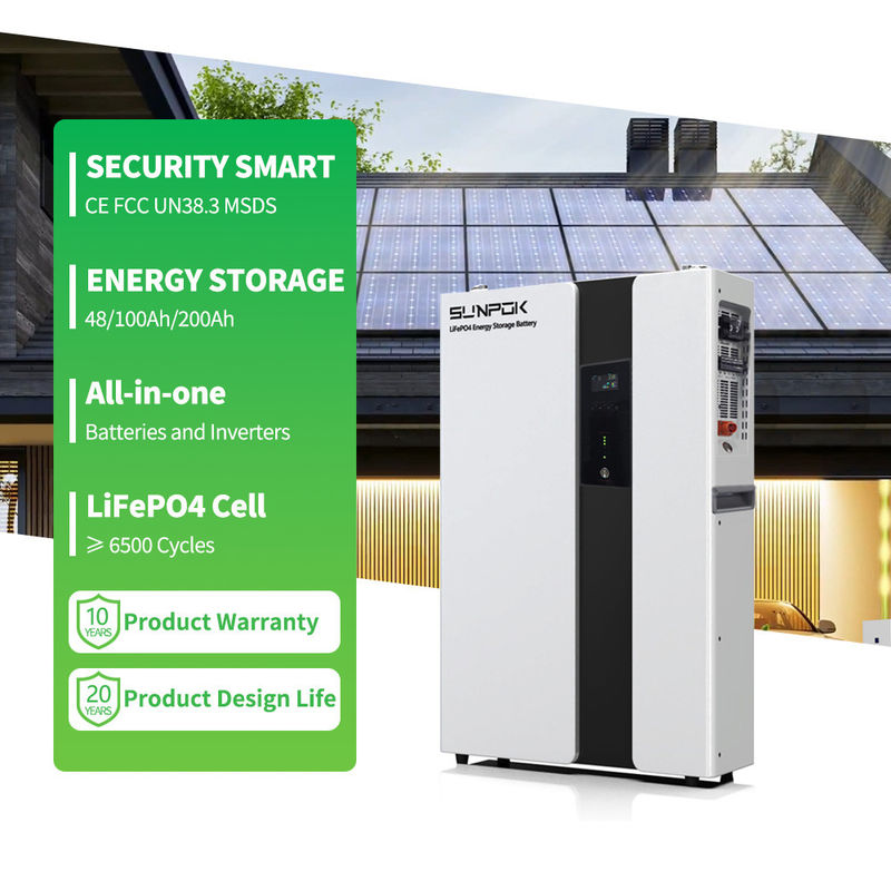 Sunpok Energy Home Battery Storage System All in One voor zonne-aangestapelde lithiumbatterijen
