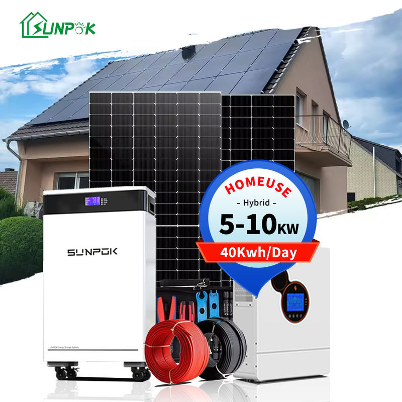 Huishoudelijk gebruik Zonne-energiesysteem Complete Kit 5Kw 10Kw 30Kw Zonnepanelen Power System
