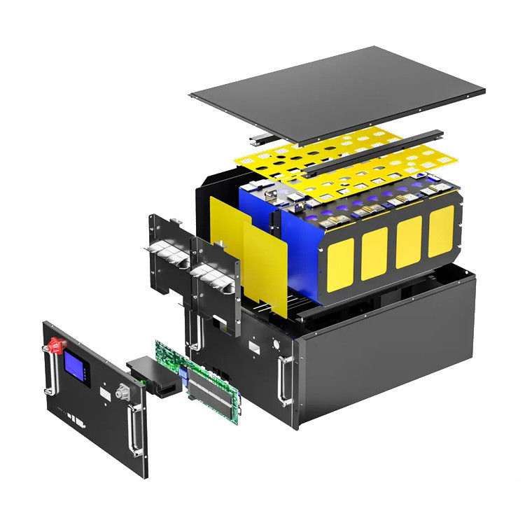 Warm verkrijgbaar 48V op een rek gemonteerde batterij rek Lifepo4 100Ah 200Ah Lithium Ion batterij