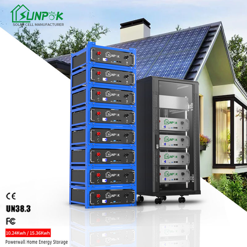 Lifepo4 Lithium Zonnebatterij 10kWh 20kWh 30kWh Rack gemonteerd Home Energy Storage System