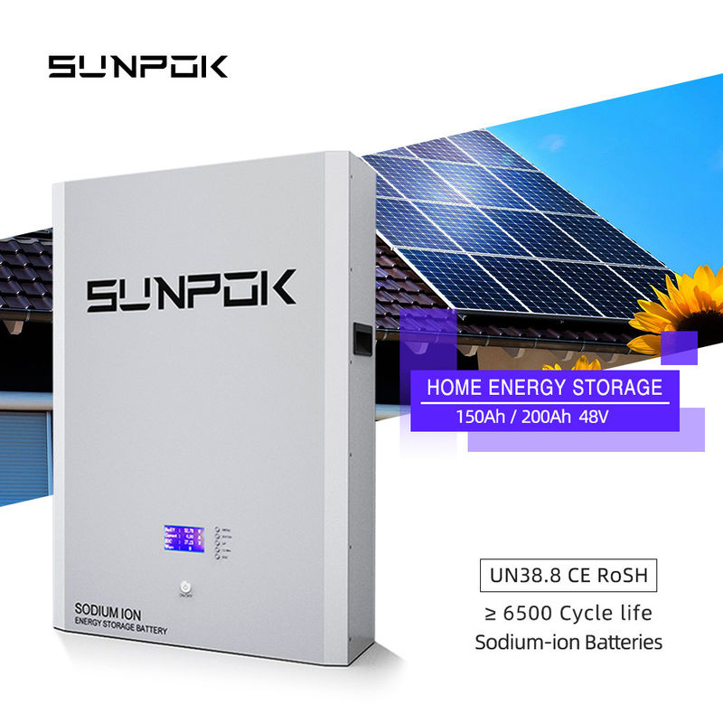 48V wandgebouwde natrium-ion batterij opslag systeem 100ah 150ah 200ah 5kwh 10kwh 20kwh