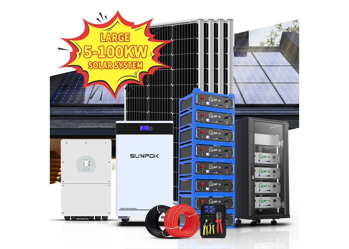 Off Grid On Grid en Hybride Power System 3kw 5kw 10kw Zonne-energiesysteem