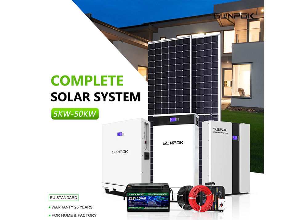 20 kW 10 kW 5 kW op het net Hybride zonnestelsel Compleet thuis zonnepaneel stroommontage systeem Off-grid zonne-energiesysteem