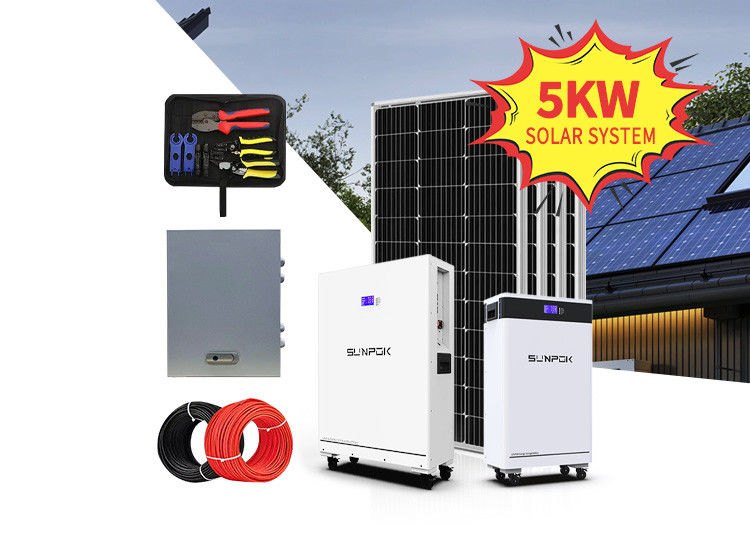 Zonne-systeem 8kw 10kw 12kw 15kw Zonnepaneel Kit Met Lithiumbatterij En Inverter