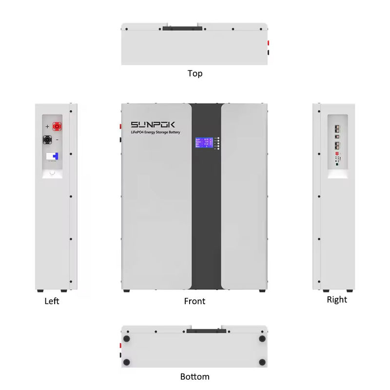 Smart Bms en Bluetooth 6500+ Deep Cycle 51.2v 200ah energieopslagbatterij