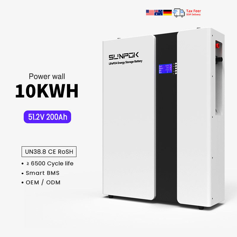 Lifepo4 Batterij 48V 51.2V 10KWH Wandbatterij 48V 200ah Lithium Ion Batterij Solaire voor zonnestelsel