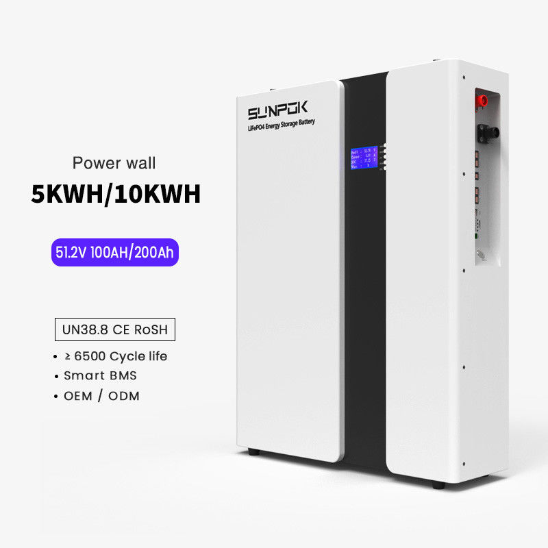 Home Lifepo4 Solar Power Storage Battery 200Ah 48V 10kWh Power Wall Lithium Ion Lifepo4 Battery Met Beste Prijs