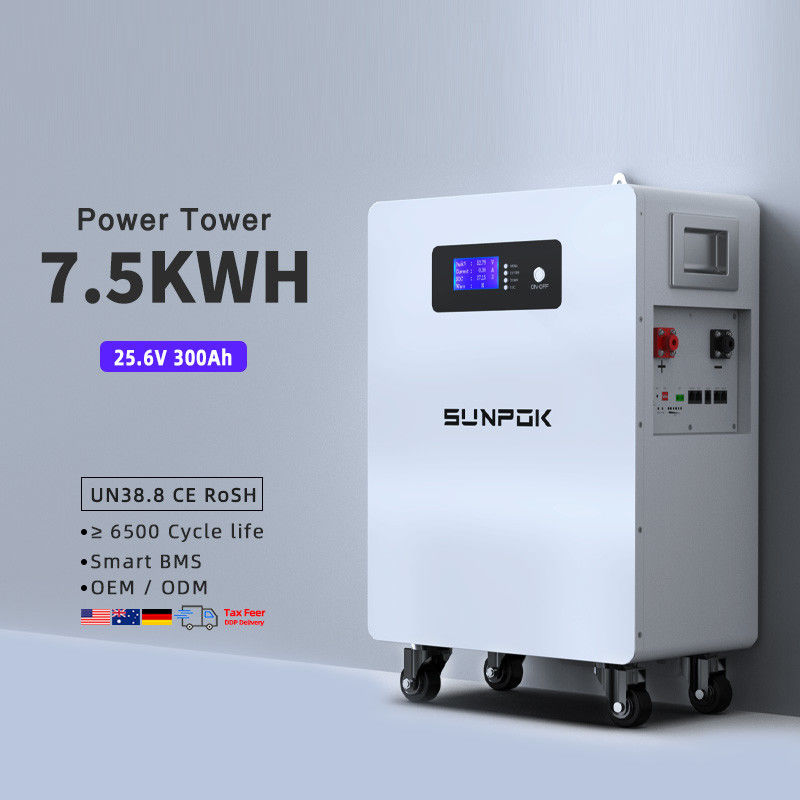 Hoogwaardige 24V Lithium-Ion batterij 300Ah 7.5Kwh Lifepo4 24V 300Ah Battery Rooftop Solar met batterijopslag