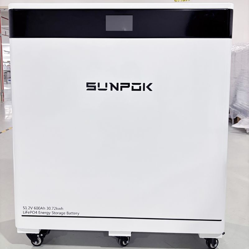51.2v 600ah Lifepo4 48v Batterij 30kwh Lithiumbatterij met wielen voor zonne-energie Batterijopslagsysteem