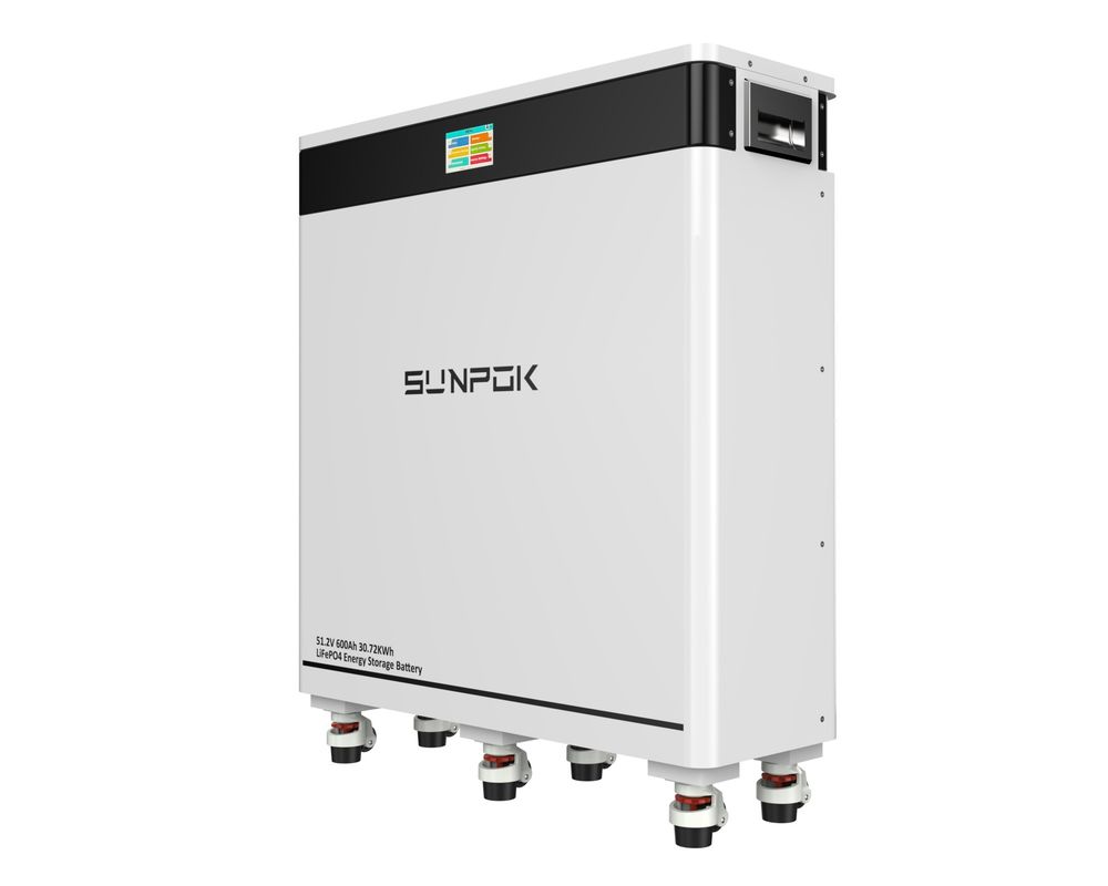 Nieuwe 51.2V 600Ah 30KWh 8000 Cycles Mobiele Lifepo4 Lithium Zonnebatterij Vloer gemonteerd Home Energy Storage System