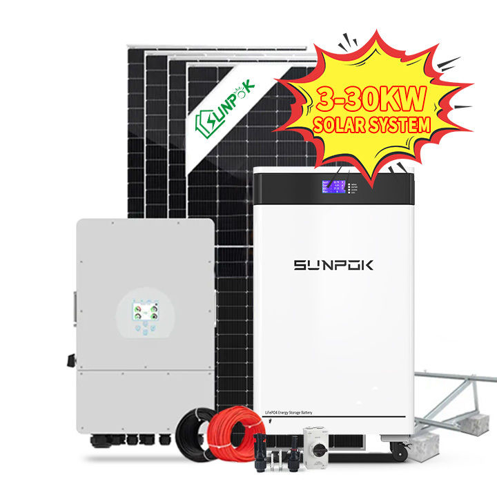 5kw 10kw 20kw 50kw Off Grid Groothandelsprijs Compleet zonne-energiesysteem Zonne-Pv Montage Photovoltaïsche panelen Zonne-systeem