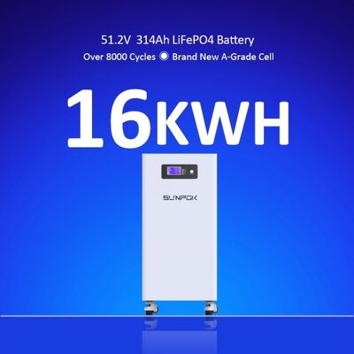 Home Energy Storage LiFePO4 Batterijpakket 51.2V 300Ah 15.36kwh Home Energy Storage System Zonne-energieopslagbatterij